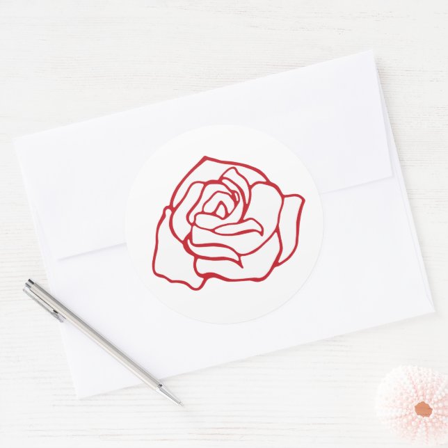 Stickers roses (Enveloppe)