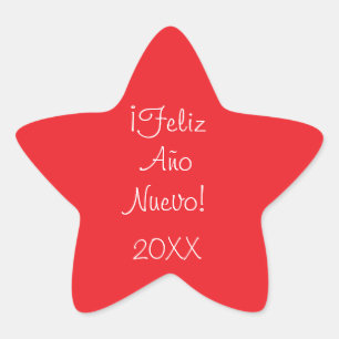 Stickers Rouge & Blanc Personnalisés Joyeux Nouvel