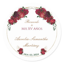 Stickers Rouge, Blanc, Quinceañera