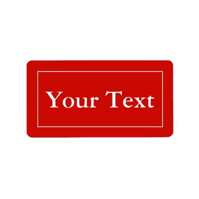 Stickers rouge cerise ou Étiquettes avec texte per (Devant)
