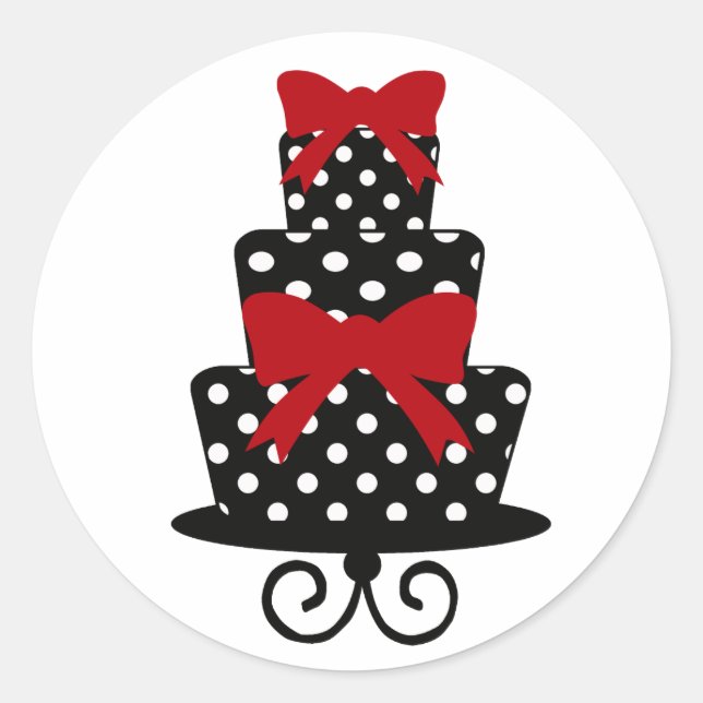 Stickers rouge et noir classique (Devant)