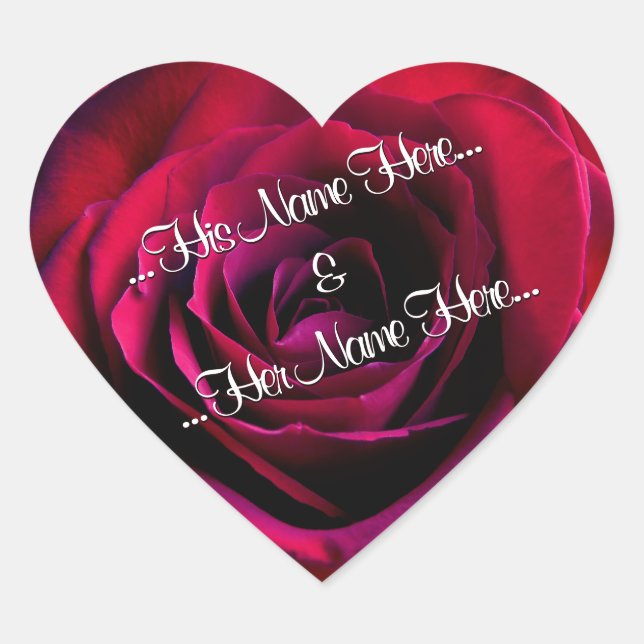 Stickers Rouge Rose Romantique Stickers Rose de ma (Devant)