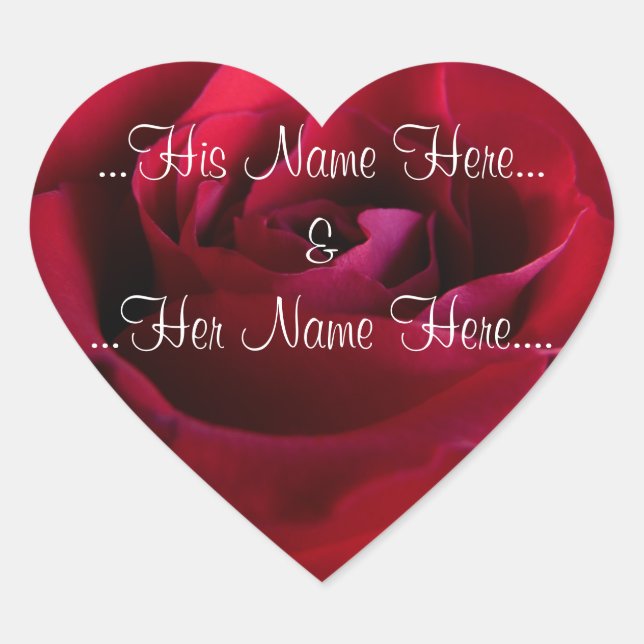 Stickers Rouge Rose Romantique Stickers Rose de ma (Devant)
