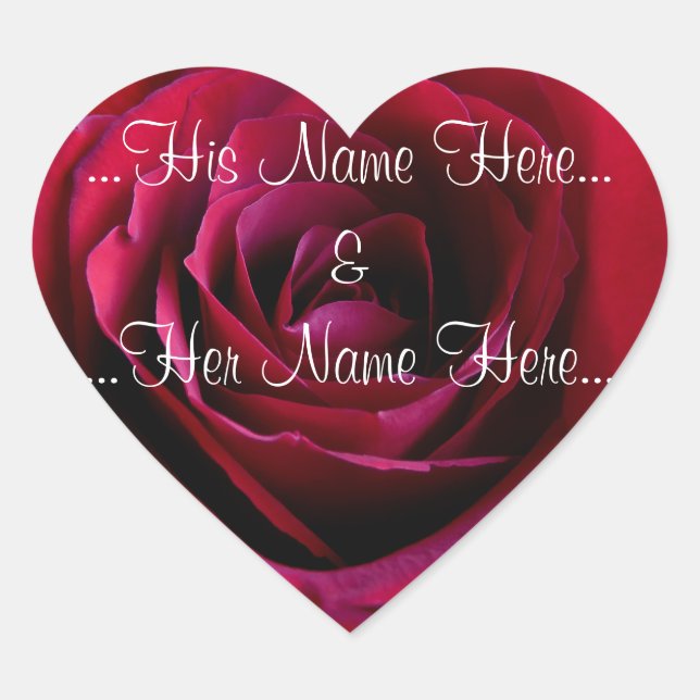 Stickers Rouge Rose Romantique Stickers Rose de ma (Devant)