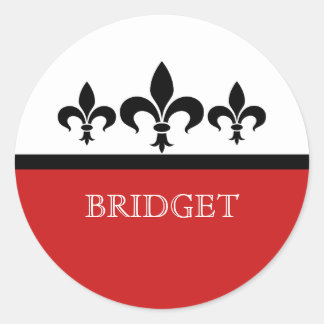 Stickers Rouge Swanky Fleur De Lis