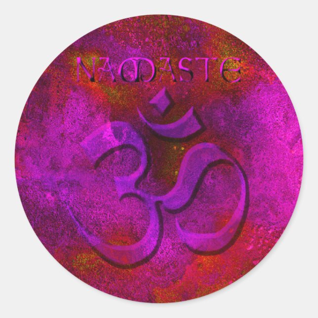 Stickers Rouge violet Namaste (Devant)