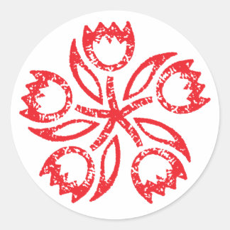 Stickers Rouges Rouges Tulip
