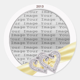 Stickers ruban citron-coeur personnalisés