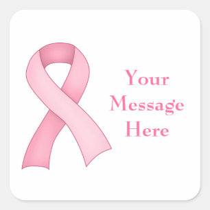 Stickers ruban de sensibilisation rose 0002