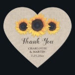 Stickers Rustic Burlap et Sunflower Wedding Favor<br><div class="desc">Facile à personnaliser mariage floral rustique autocollants / enveloppes scellés idéal pour une fête de mariage à thème rustique inspirée des tournesols. Conception entièrement personnalisable.</div>