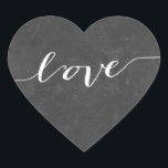 Stickers Rustique Chalkboard Coeur Mariage Faveur<br><div class="desc">Rustique Chalkboard Coeur Mariage Favoriser Stickers.</div>