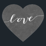 Stickers Rustique Chalkboard Coeur Mariage Faveur<br><div class="desc">Rustique Chalkboard Coeur Mariage Favoriser Stickers.</div>