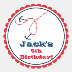 Stickers Sailor Nautique Anniversaire Fête Favoris