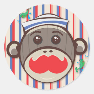 Stickers Sailor Sock Monkey