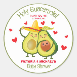 Stickers Saint-Guacamole Avocado Baby shower Fiest