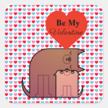 Stickers Saint Valentin Coeur Et Couple De Chien