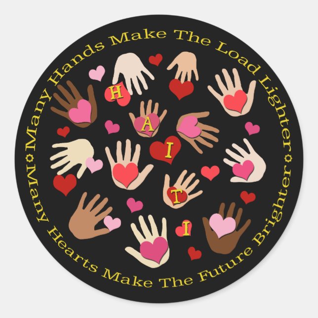 Stickers Saint Valentin de Haïti Relief (Devant)