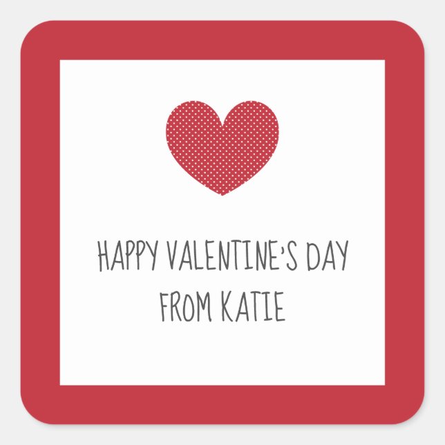 stickers Saint Valentin pour valentines en classe (Devant)