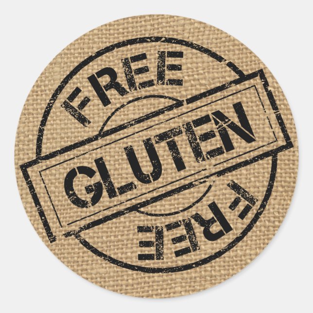 Stickers sans gluten Burlap Rustique (Devant)