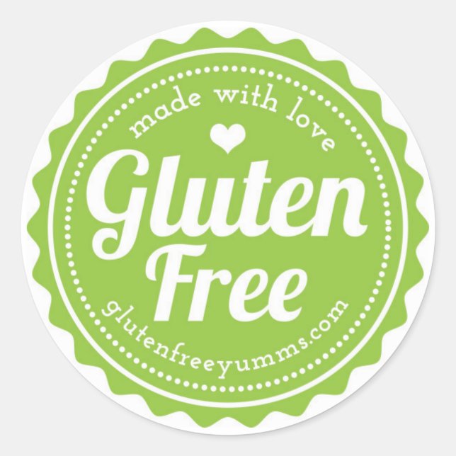Stickers sans gluten — Fabriqué avec amour (Devant)