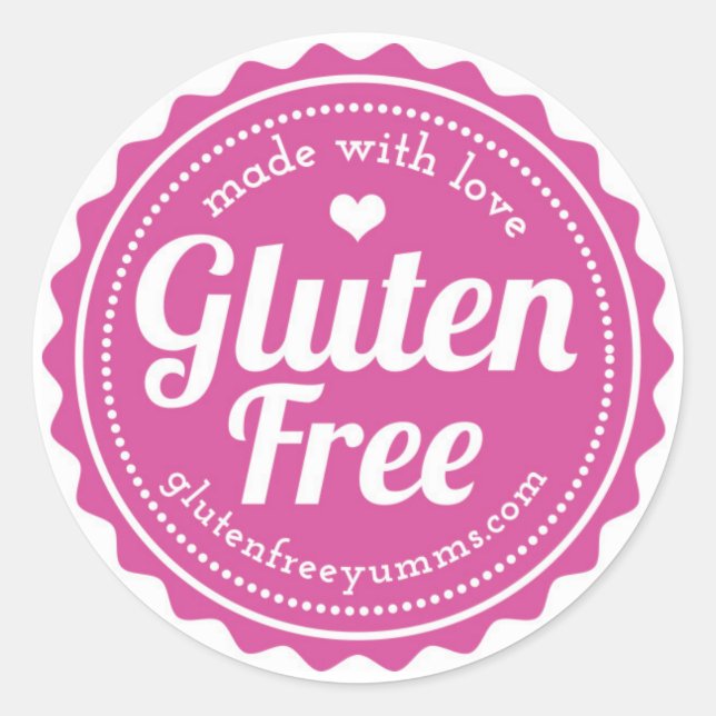 Stickers sans gluten — Fabriqué avec amour (Devant)