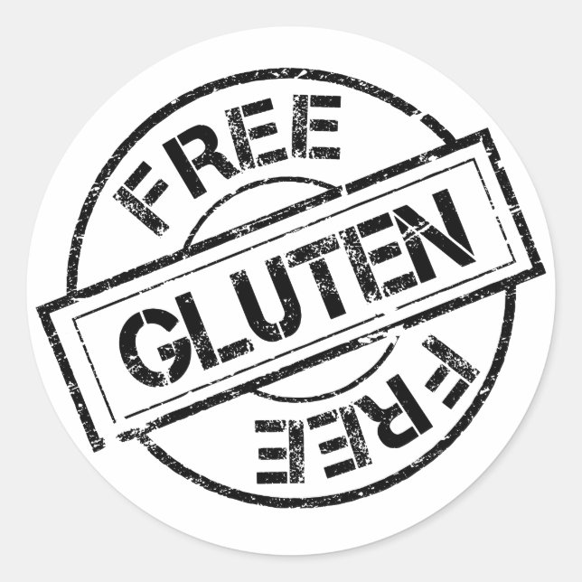 Stickers sans gluten noir et blanc (Devant)