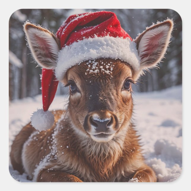 Stickers Santa Hat Deer (Devant)