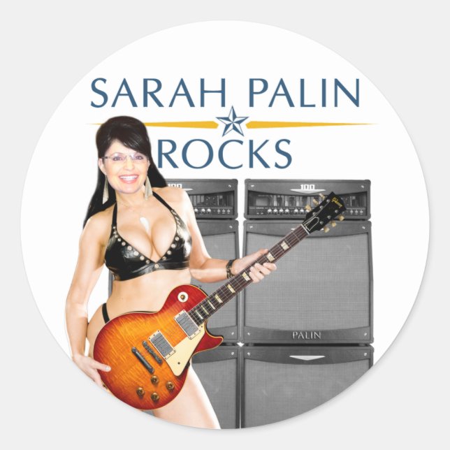 Stickers Sarah Palin Rocks (Devant)