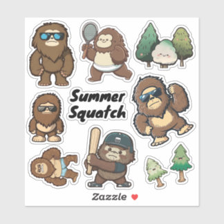 Stickers Sasquatch Whimsical, Bigfoot Decks