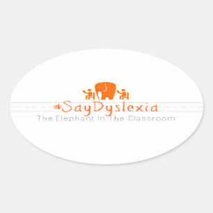 Stickers #SayDyslexia ovale, feuille de 4