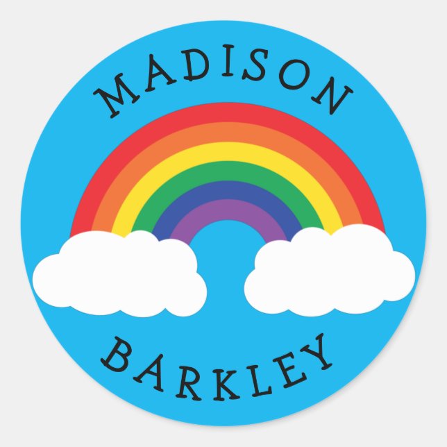 Stickers Sceau arc-en-ciel mou pour enfants (Devant)