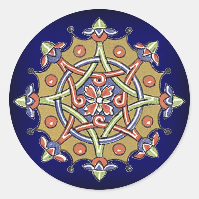 Stickers Sceau d'art géométrique élégant (Devant)