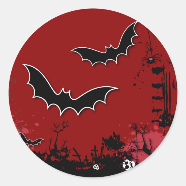 Stickers Sceau d'enveloppe d'Halloween (Devant)