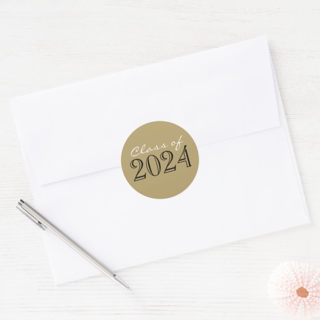 Stickers Sceau d'enveloppe noire et bronze (Enveloppe)