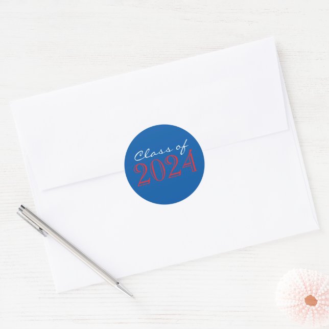 Stickers Sceau d'enveloppe rouge et bleu (Enveloppe)