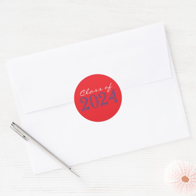 Stickers Sceau d'enveloppe rouge et bleu (Enveloppe)