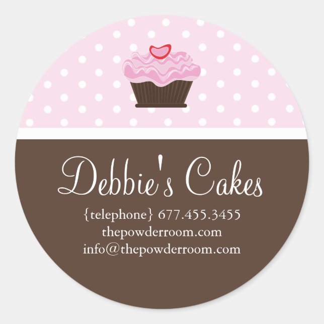 Stickers Sceau Enveloppe Cupcake (Devant)