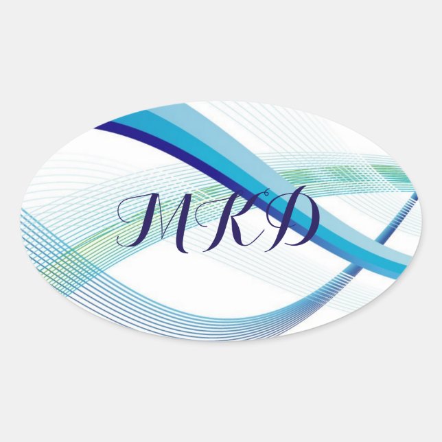 Stickers Scellés à enveloppe Turquoise personnalis (Devant)