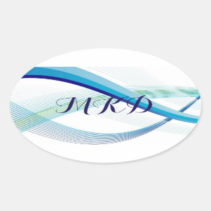 Stickers Scellés à enveloppe Turquoise personnalis