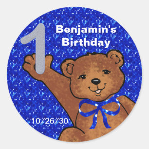 Stickers Scrapbook Dancing Teddy Bear 1er annivers