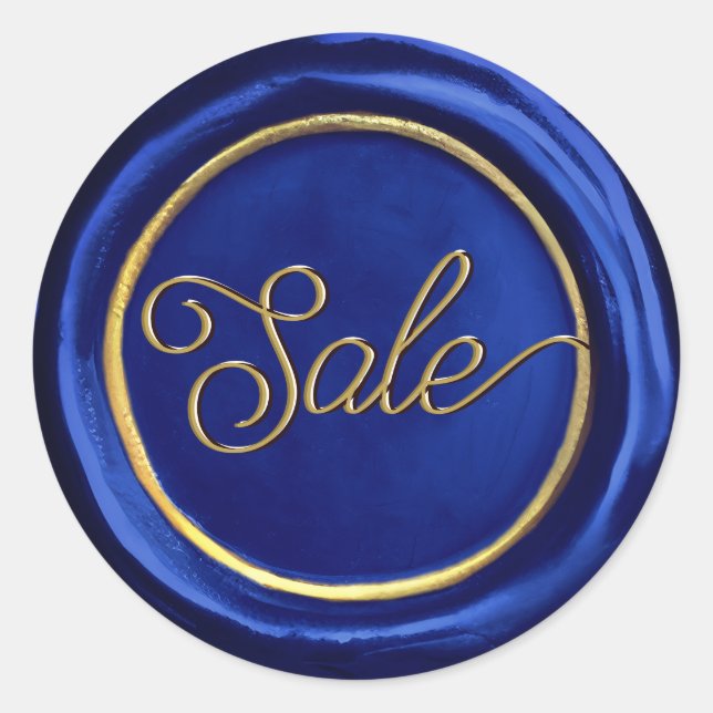 Stickers Seal Marine Bleu Et Vente D'Or (Devant)