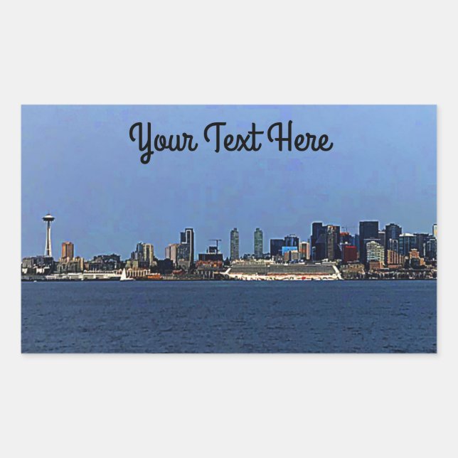Stickers Seattle Skyline #2-2 (Devant)