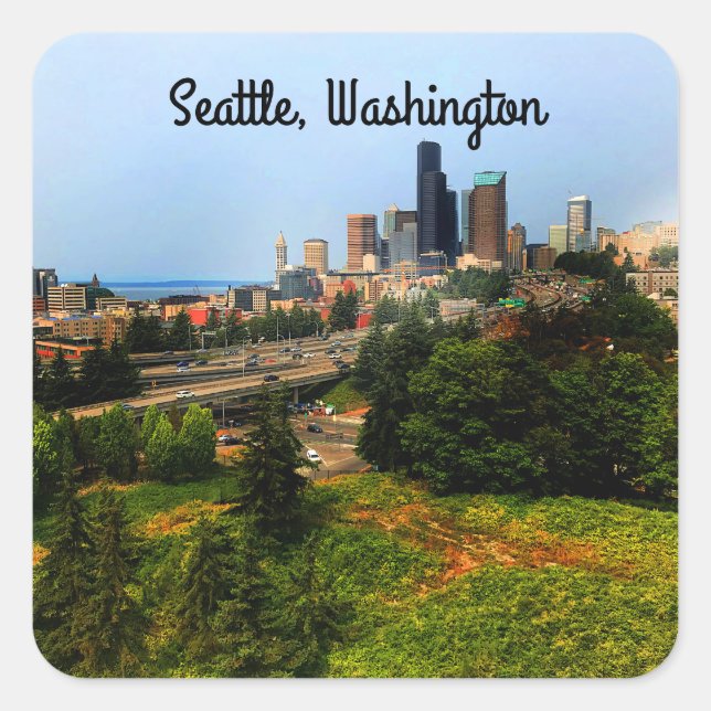 Stickers Seattle Skyline #3 (Devant)
