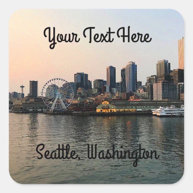 Stickers Seattle Skyline #5 (Devant)
