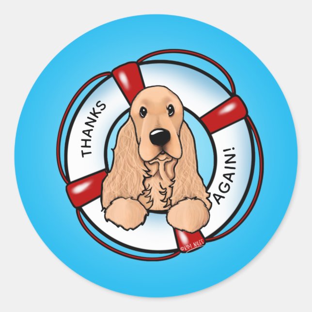 Stickers Secourt Cocker Spaniel (Devant)