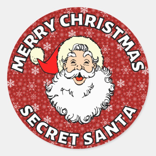 stickers Secret Père Noël Noël étiquettes (Devant)