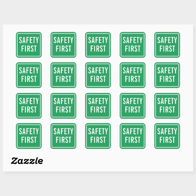 Stickers Sécurité premier Carré pour panneaux de t (Feuille)