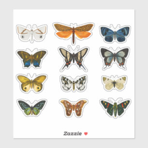 Stickers Set 1 papillon vintage - Flore classique