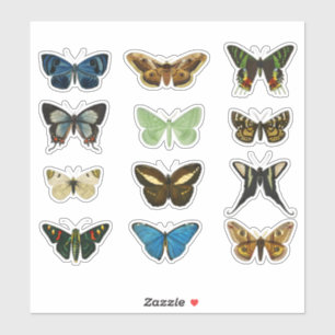 Stickers Set Papillon vintage 2 - Floral classique