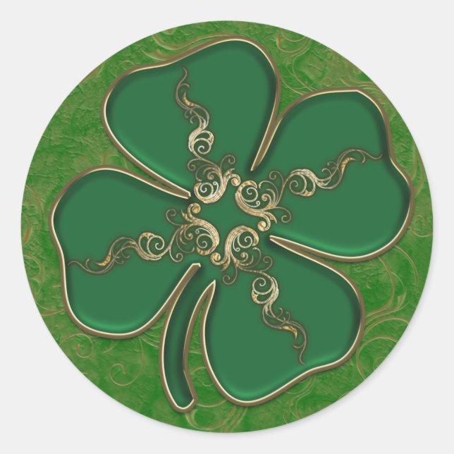 Stickers Shamrocks irlandais chanceux (Devant)